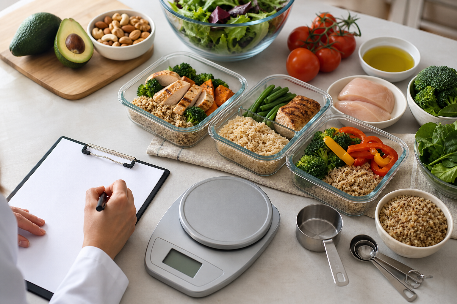 Balanced diet and portion planning for obesity management